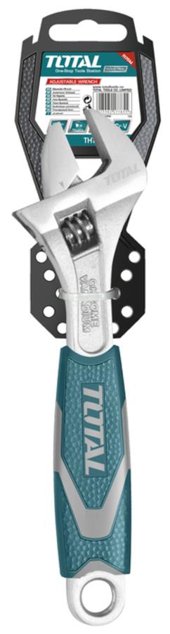 10" Adjustable wrench with rubber handle