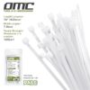 16" Nylon Cable Ties White (100-Pack)